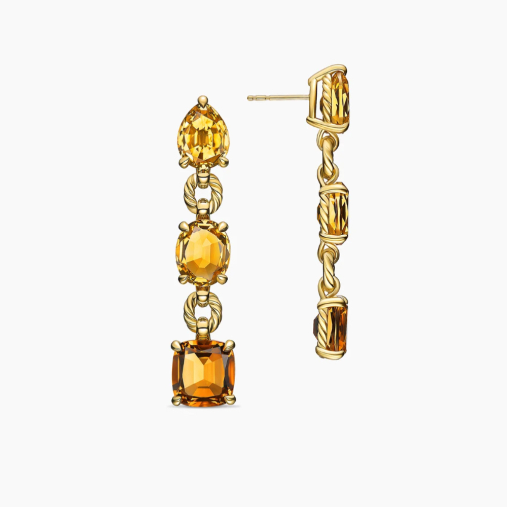 David Yurman Marbella Earrings with Champagne Diamonds - Picture 4 of 4